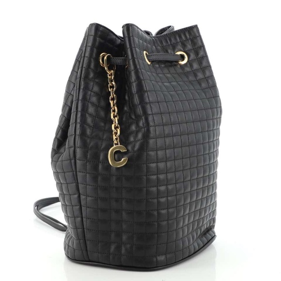 CELINE SMALL C CHARM BUCKET IN QUILTED CALFSKIN - Picture 3 of 8